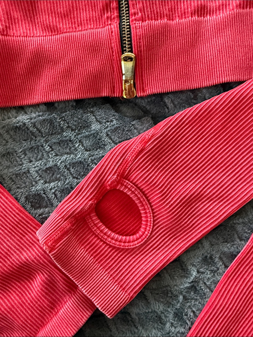 Daisy Bright Red Ribbed Top - Picture 4 of 7
